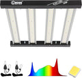 Lucius 120W LED Grow Light with LM281B Diodes 2.9 µmol/J High Efficiency 4-Bar 600 Diodes 348μmol/sFull Spectrum Plant Grow Lamp for Indoor Plants Seeding Veg Bloom 100-277V