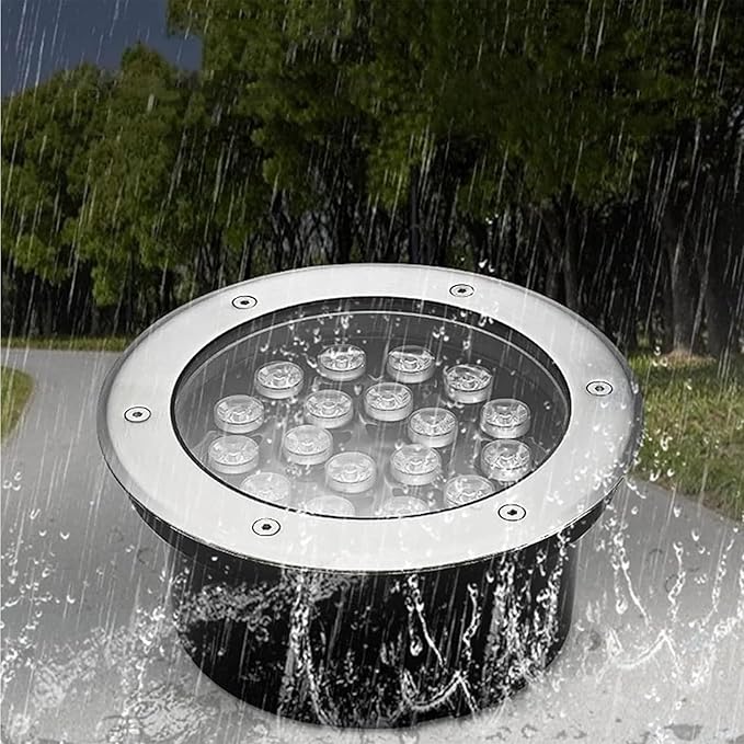 Ground LED Landscape Lamp - Outdoor Buried Lights IP67 IP67 Waterproof Embedded Landscape Garden Underground Light Outdoor LED Ground Spotlight for Driveway Deck Stai Step Garden Landscape(Yell