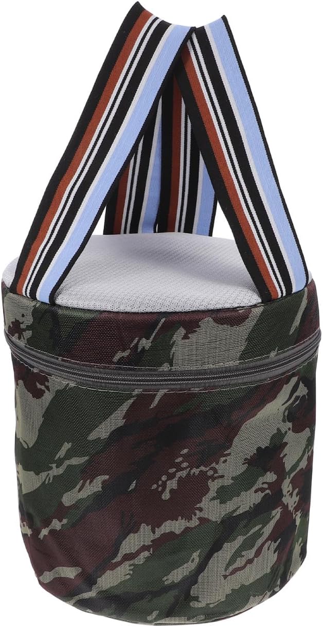 Portable Outdoor Field Work Stool with 25cm Height and Tool Pouch Small Lightweight Gardening and Camping Stool for Weeding Fishing and Farming Tasks Random Style