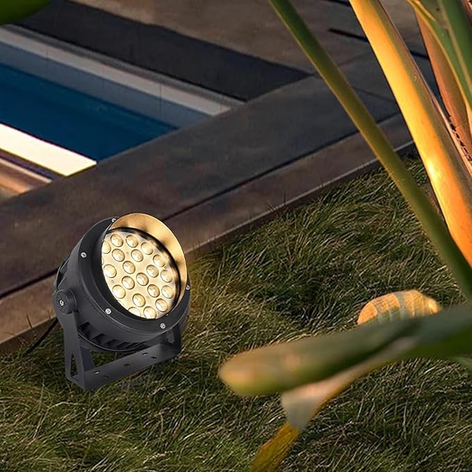 Outdoor Spotlight - LED Floodlight IP65 Outdoor Waterproof Adjustable Garden Tree Light AC 220VLED Beam Spotlight Villa Courtyard Lawn Light LED Landscape Spotlights(Red36W)