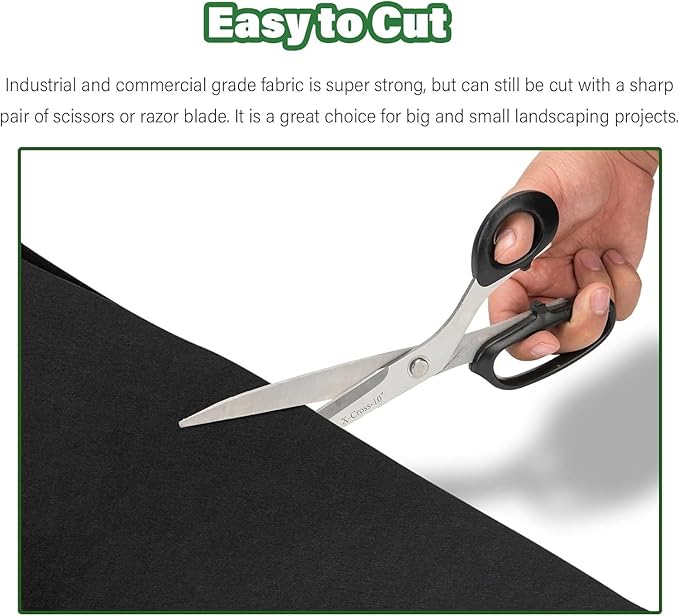 5oz Ground Cloth Fabric Membrane - Durable Landscape Weed Barrier for Slope Retaining Wall Driveway &amp Erosion Control(Black1mx10m)