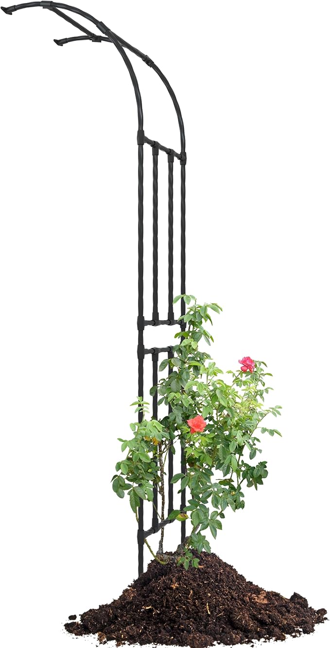 Half Sided Arch Against The Wall Garden Trellis - Garden Arch Arbor Trellis for Climbing Plants Outdoor - Garden Arch for Home Yard and Garden