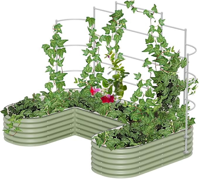Vego Garden Modular Wall Trellis System Standard Size U-Shaped Garden Beds (Garden Beds Not Included)
