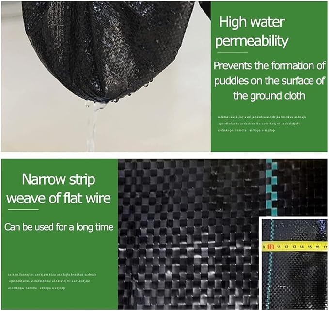 Driveway Fabric Weed Barrier Landscape Fabric Weed Control Film Fabric Ground Cover Membrane for Gardening Farming Agriculture(0.9x15m)
