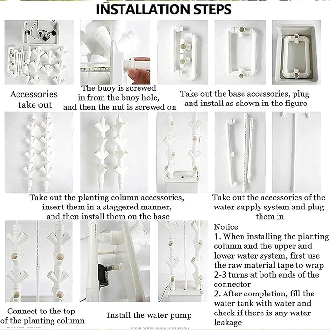 Hydroponic Kits 45-Hole Hydroponic Growing Systems Indoor Growing Systems Vertical Growing Towers for Herbaceous Plants Fruits and Vegetables Beginner Hydroponics System