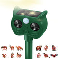 Solar Ultrasonic Animal Repellent Outdoor Motion Sensor Deer Repellent Devices Squirrel Cat Raccoon Deterrent with Strobe Light Dual Mode Keep Skunk Away Protection for Yard Garden Lawn 1Pack