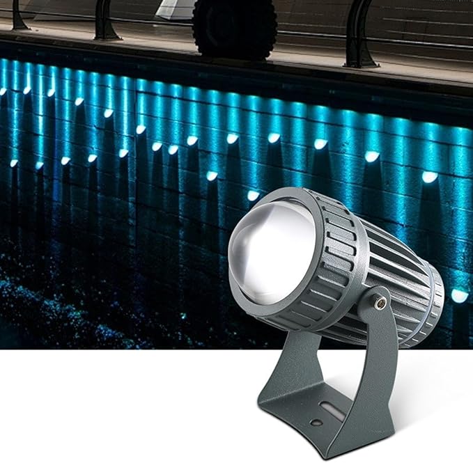 Outdoor Spotlights - LED Long-Distance Floodlights AC 220V IP65 Waterproof Wall Lamp Landscape Lighting Narrow Beam Spotlight Adjustable Bracket Ground Light(Red10W(AC220V))