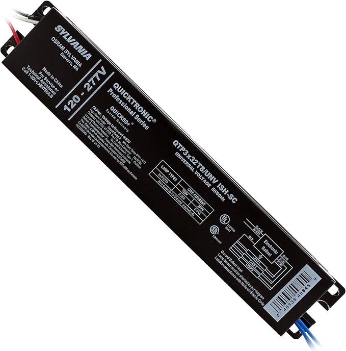Sylvania 49845 - QTP3x32T8/UNV ISH-SC T8 Fluorescent Ballast
