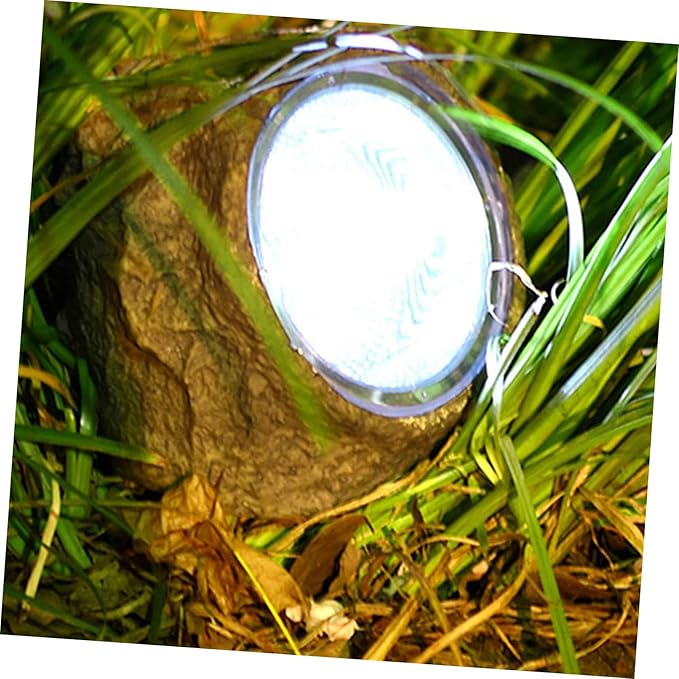 2pcs Solar-Powered Led Outdoor Flood Lights Stone Shape Lawn Lamp for Patio Decor Solar Energy Spotlight Weatherproof No Extra Power Needed
