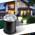 Ground COB Landscape Lights - Buried Lights AC 85-265V Adjustable Lighting Angle Outdoor Recessed LED Spotlight IP67 Waterproof Garden Patio Lawn LED Underground Light(Warm White Light10W)