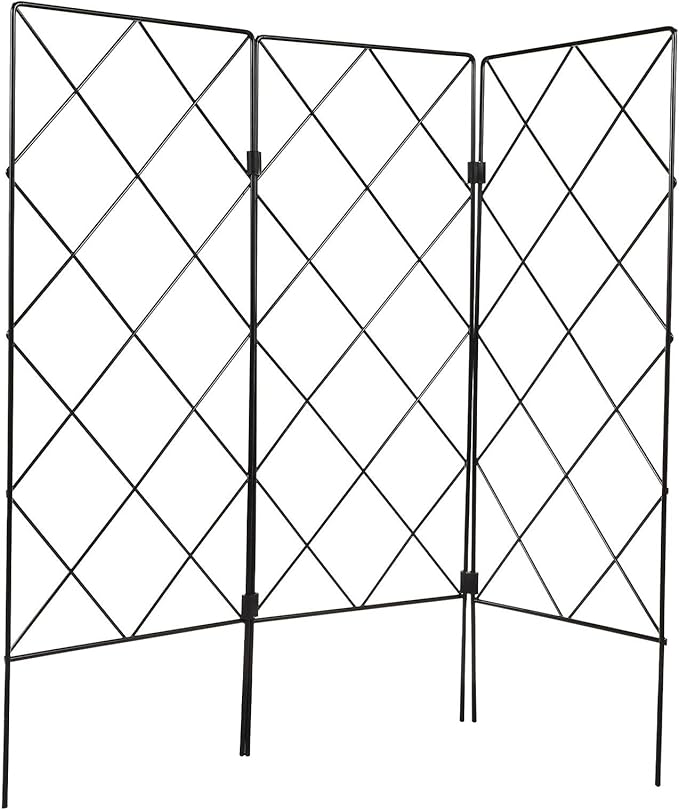 Multifunctional Foldable Garden Trellis Plant Climbing Support Stand for Peas Cucumbers Tomatoes Space-Saving Vertical Frame with Strong Bracket for Healthy Growth and Ventilation