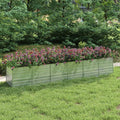 Garden Raised Bed Garden beds Outdoor Planter Boxes Outdoor Plant pots Suitable for Backyard Patios Flowers Restaurants 189x31.5x30.3 Galvanized Steel Silver