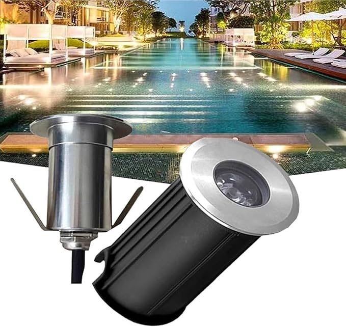 LED Underwater Spotlight - 12V IP68 Waterproof Mini Landscape Lighting with 30° Beam Angle