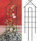 Large Plant Climbing Trellis Garden Pot Plant Stand Clematis Support Trellis Black White 75 * 28cm/37 * 7.87in (Color : Black Size : 75 * 28cm/37 * 7.87in)