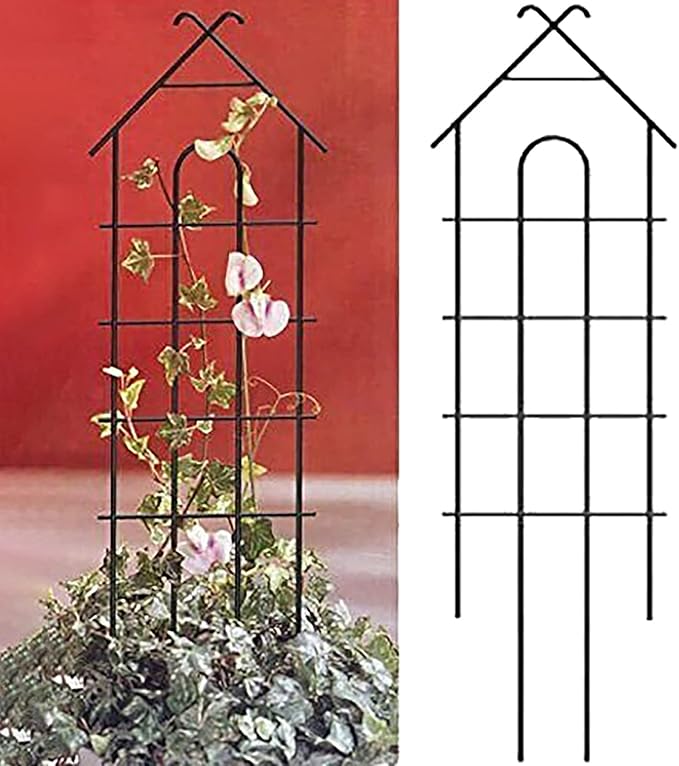 Large Plant Climbing Trellis Garden Pot Plant Stand Clematis Support Trellis Black White 75 * 28cm/37 * 7.87in (Color : Black Size : 75 * 28cm/37 * 7.87in)