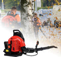 Backpack Leaf Blower 665 CFM Leaf Blower Gas Blower Electric Gas Leaf Blower for Lawn Care 1.7L Fuel Tank Leaf Blower 2-Stroke Engine 63CC High Strength Snow Blower for Yard Snow Debris (Red)