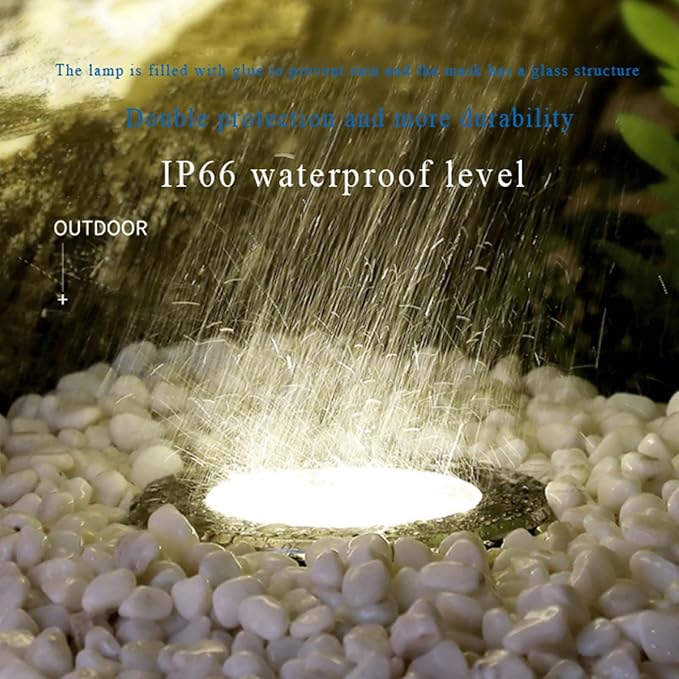 Outdoor Underground Light Round Landscape Lamp IP66 Waterproof s AC85-110V for Garden Walkway Deck Step Fence Recessed Ground Light