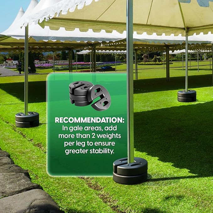 Canopy Weights Set of 8 No-Pinch Design for Easy Setup and Removal 80 lbs - Secure Tents Canopies and Umbrellas for Outdoor Events