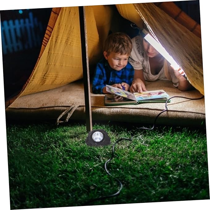 ARTIBETTER 2pcs Led Solar Power Spotlight for Outdoor Garden Decor Stone Shape Lawn Lamp High Brightness and Energy-Saving