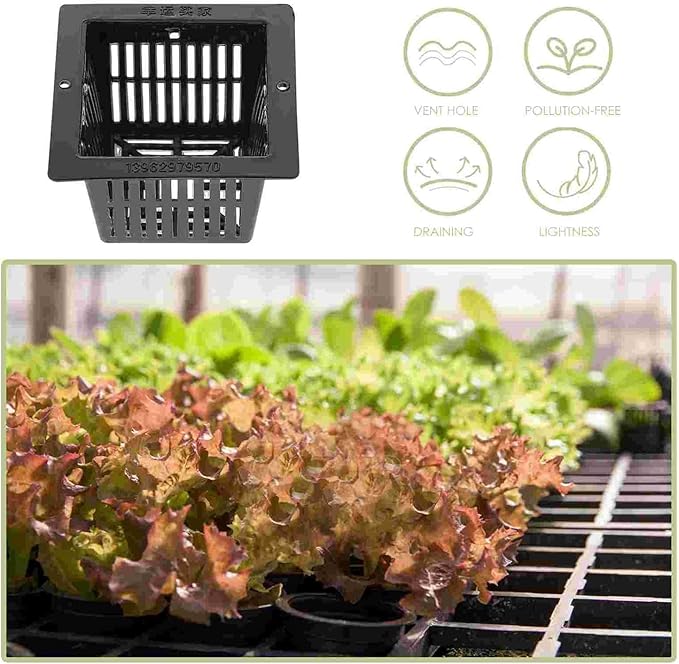 Hydroponic Equipment 10 Pcs Flower Pots Indoor Plants Nursery Planter Starting Net Hydroponic Plastic Tower Indoor Garden