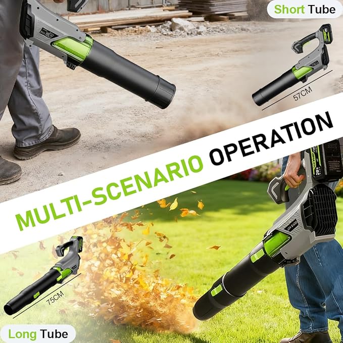 6000CFM/170MPH Cordless Leaf Blower with 4000mAh Batteries &amp Charger Lightweight Handheld Electric Blower for Lawn Care Patio Garden &amp Debris Clearing
