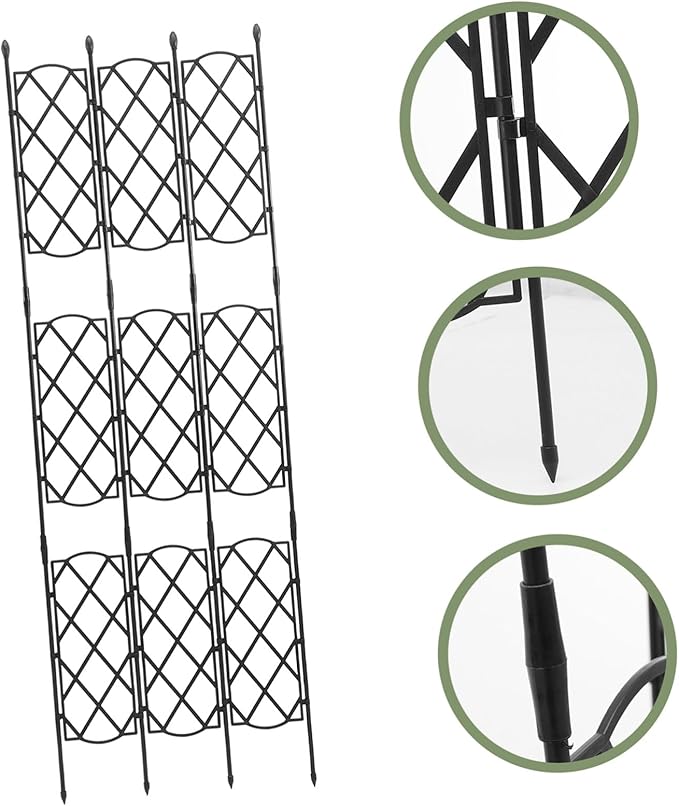 Metal Garden Trellis Climbing Plant Support Rack for Vines Roses Peas Sturdy Outdoor Patio Plant Growth Support Frame for Lawn Courtyard Gardening