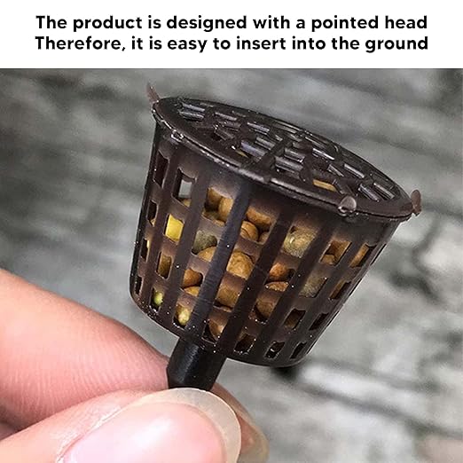 100PCS Plastic Fertilizer Mesh Basket Lid Planting Fertilizer Net Pot Garden Fertilizer Basket Garden Nutrition Cups for Garden Yard (Large Size with Lid)
