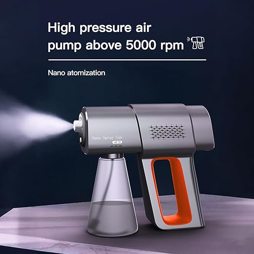 Handheld Induction Nano Fogger MachineSanitizer Spray Machine Electrostatic Sprayer Electrostatic Atomizer SprayerCordless Nano Steam for Home Office Garden use