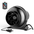 InfiniPower 4 Inch 195 CFM Inline Ventilation Variable Fan Speed Controller Air Circulation Vent Blower for Grow Tent Greenhouse Kitchen Basement Black