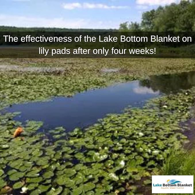 Aquatic Weed Control | Chemical-Free Vegetation Inhibitor for Lakes &amp Ponds | Benthic Barrier | Instant Weed Free Swimming (10.75 feet x 20 feet)