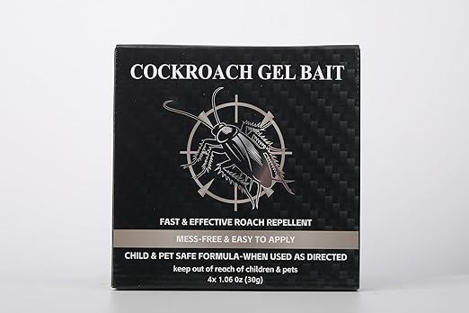 4 Tubes Cockroach Gel Bait for Home Indoor Outdoor Powerful Roach Repellent Bait Trap Infestation Solution Ready to Use Kitchen Bathroom Basement &amp Hidden Areas Pest Repellent