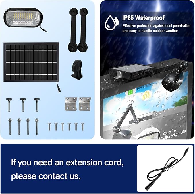 Solar Sign Lights Outdoor 60 LEDs Super Bright Billboard Lights IP65 Waterproof 3.7V 5200 mAh Commercial Solar Lights for Real Estate Signs usiness Yard Sign Lighting