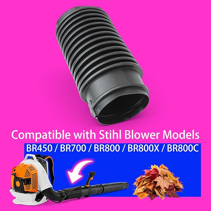 42827016102 Pleated Hose for Flex Tube Compatible with Stihl BR450 BR700 BR800 BR800X BR800C Backpack Blowers Replace 4282 701 6102 4282-701-6102 Blower Parts Replacement Black