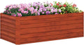 Galvanized Raised Garden Bed Kit - Large Sturdy Metal Planter Box for Vegetables Flowers &amp Herbs 6'x3'x2' Dark Brown