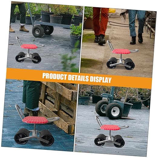 BESPORTBLE 2pcs Rolling Garden Stool Wheels Portable Gardening Seat for Outdoor Activities for Camping Fishing and Gardening Tasks Wheels