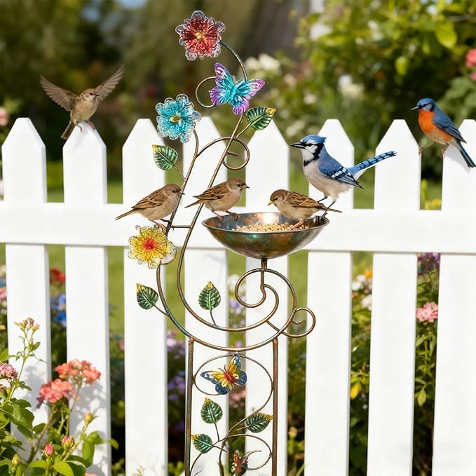 Vintage Iron Garden Trellis 60 Inch Rustproof Outdoor Plant Structure Easy Assembly No Tools Oxidation Iron Plant Stand