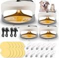 4 Packs Flea Traps for Inside Your Home Effective Flea Trap for Home &amp Garage with 12 Sticky Disc 12 Bulbs 4 Electric Wires Bed Bug with Light for Indoor Safe to Pets
