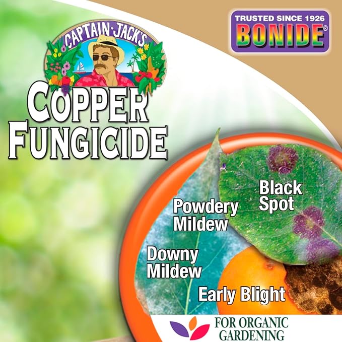 Bonide Captain Jack's Copper Fungicide 32 oz Ready-to-Spray Disease Control Solution for Organic Gardening Controls Leaf Curl