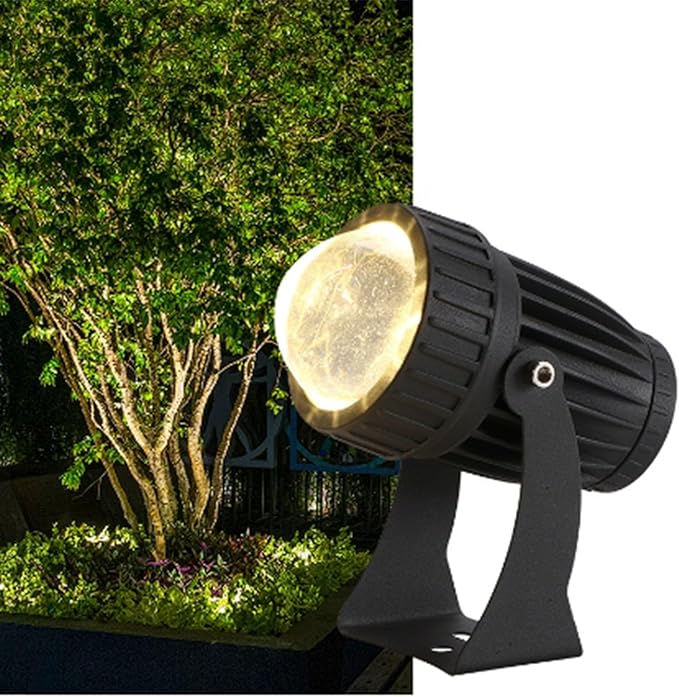 Rotating Spotlight - Long Range Narrow Beam Spotlight 10W Outdoor Spotlights LED Beam Floodlight IP65 Waterproof Outdoor Wall Lamp Wall Washer Landscape Lighting(White110V-220V)