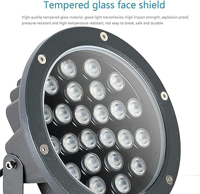 LED Beam Spotlight - Outdoor Tree Floodlights IP66 Waterproof Patio LED Spotlight 100-240V Rotatable Round Garden Landscape Light for Lawn Hotel Patio Tree Lighting(Blue48W)