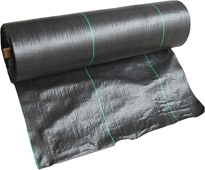 Weed Control Membrane High Tensile Weed Barrier Fabric UV Stabilised Ground Cover Membrane Resistant Weed Matting for Artificial Grass Patios Paths Flower Beds(1.5 * 100m)