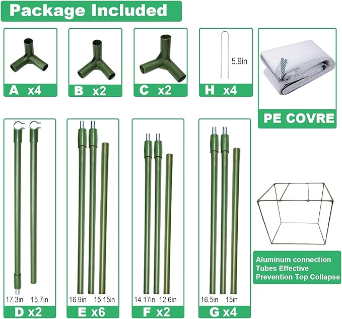 Mini Greenhouse Outdoor Molicoci Portable Green House 47.2 x31.5x47.2 Inch Waterproof UV-Resistant Heavy Duty Greenhouses with Durable PE Cover Use in Indoor &amp Outdoor for Seedling Plants Flower