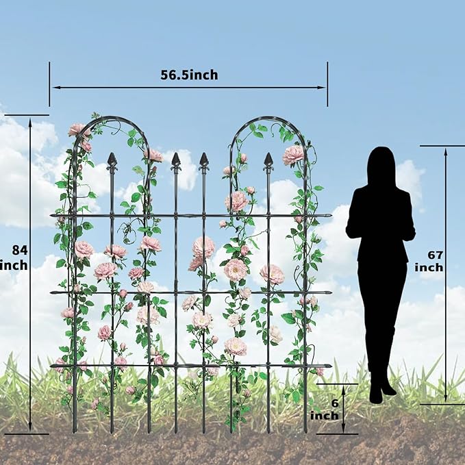 Garden for Climbing Plants - Trellis for Climbing Plants Outdoor for Vines Plant Fresh Flower Vegetable Support Plant Trellis Outdoor:82.5*55(2 Pack)