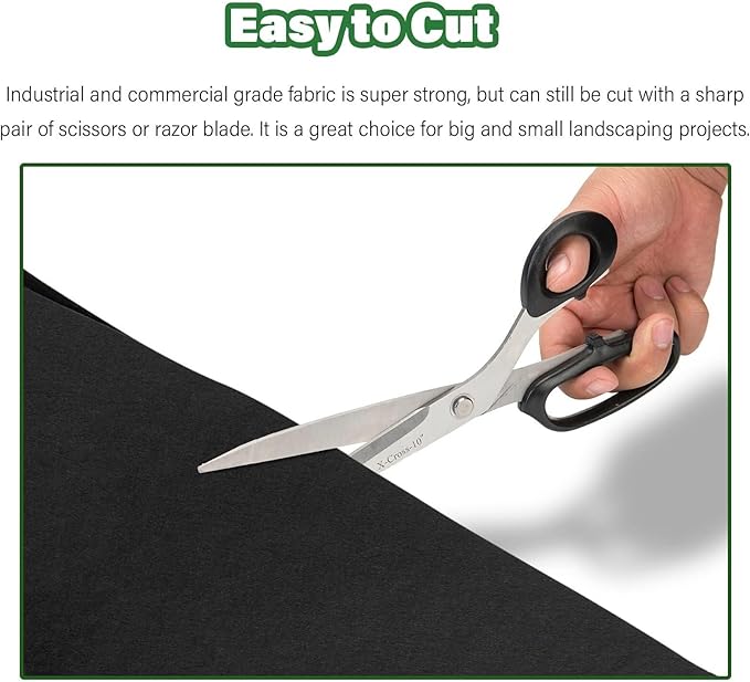 5oz Heavy Duty Geotextile Landscape Weed Barrier Fabric 0.5m-2m Wide Non-Woven for Raised Garden French Drain Erosion Control(1.5mx55m/4.9ftx180ft)