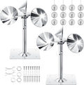 14 Pcs Bird Scare Reflective Device Set Bird Spinning Deterrents for Pigeon Woodpeckers Hanging Discs Owl Wind Spinner Scare Reflectors Owl Repels Device for Outdoor Outside Garden Roof