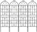 4 Pack Metal Garden Trellis 71 x 19.7 Rustproof Trellis for Climbing Plants Outdoor Flower Support (Black)