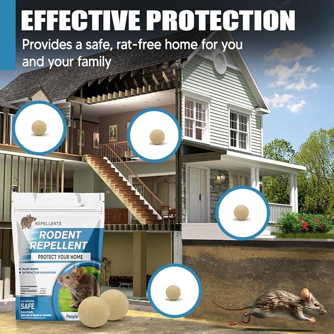 Rodent Repellent IndoorMouse RepellentMice Repellent IndoorRodent Away RepellantRat RepellentKeeps Mice Away Repel Mice from NestingCovers 50 sq. ft Effective for 60-90 Days-8P
