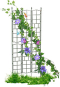 Garden Trellis for Potted Plants Foldable Plants Support Lattice Fence Vertical Panels Trellis for Climbing Plants Vegetables Flowers Roses Clematis Green(Size:50x120cm(19.7x47.2in))