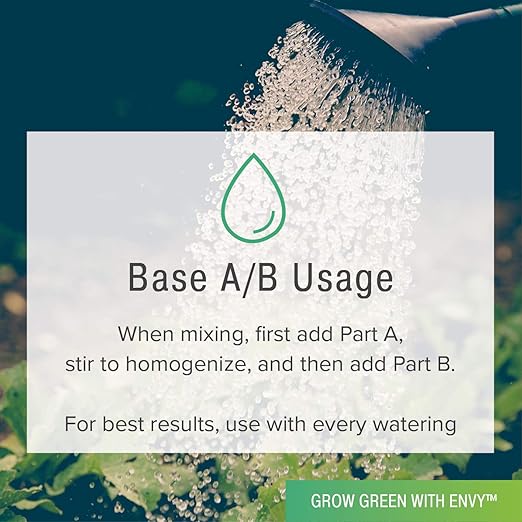 ENVY Part B (1-5-6) NPK - Part B of Two-Part Base Nutrient for Growing Vegetables Herbs &amp Fruit Complete Base Nutrients for Hydro Soil &amp Coir (Gallon)