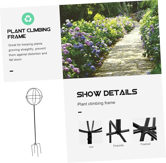 GANAZONO Spherical Flower Stand Made of Iron Plant Vine Shelf Garden Trellis Gardening Climbing Shelf